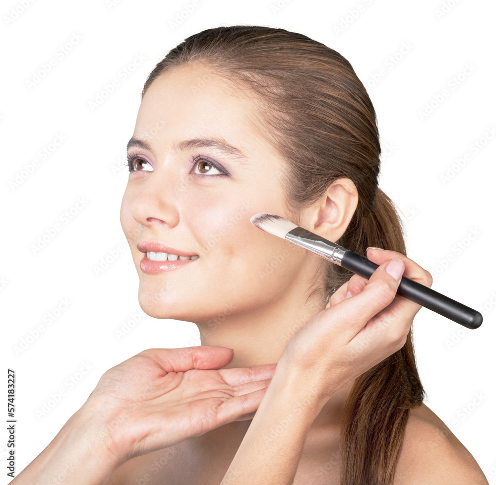 Woman Getting Her Make-Up Done