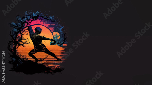 Yoga meditation background banner, yoga practice backgrounds, illustration graphic