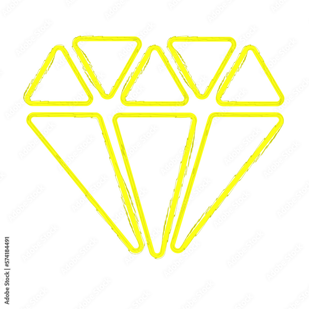 diamond brush on white background, vector illustration. diamond brush on white background, vector illustration.