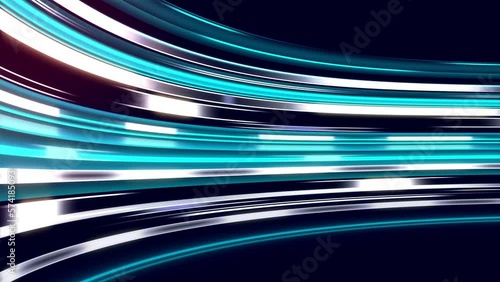 Loopable abstract glowing multicolored speedline flowing animation. Data transfer bandwith stream concept photo