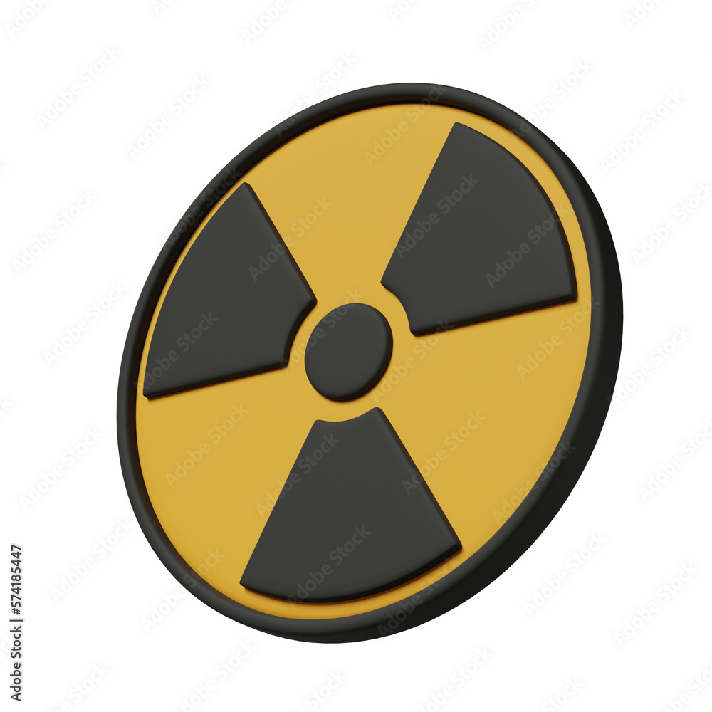 High radiation sign 3d illustration High radiation sign 3d illustration