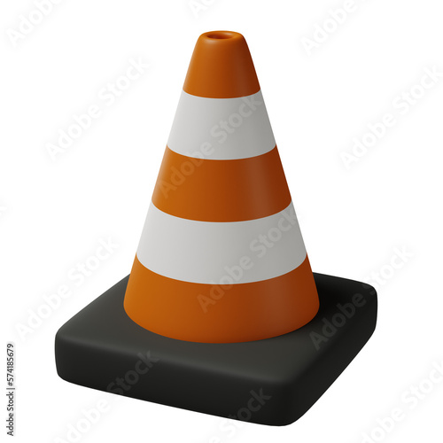 Traffic cone 3d illustration