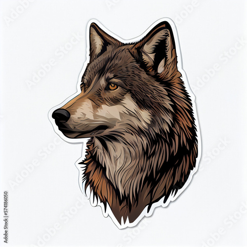 Fierce Howling Wolf Sticker  Unleash Your Inner Wildness Today  Generative AI