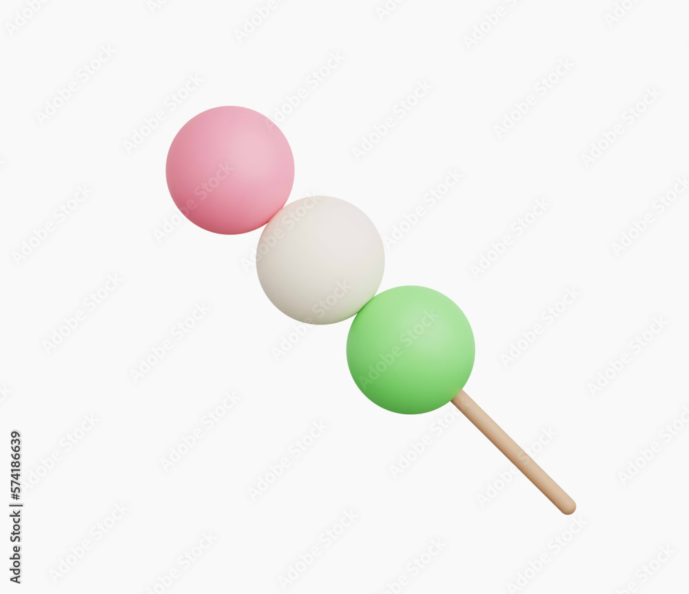 3d Realistic Dango Icon vector illustrations 3d Realistic Dango Icon vector illustrations