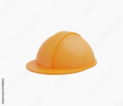 3d Realistic Construction helmet vector illustration.