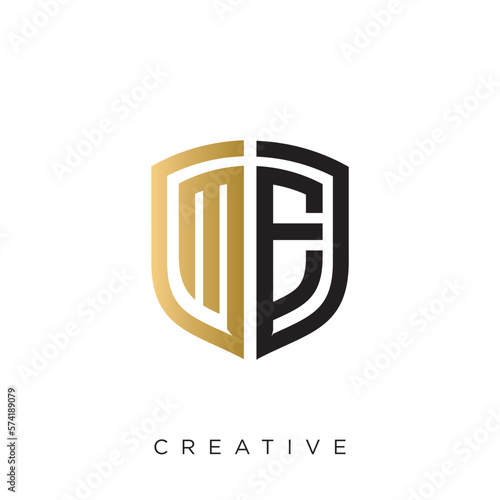 me shield logo design vector icon