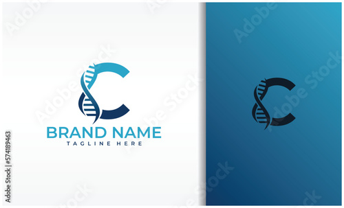 Letter C DNA logo