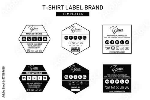 Clothing label tag concept no border vector design
