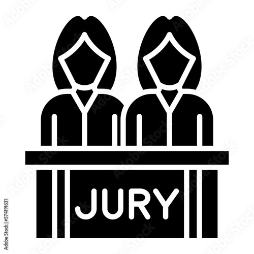 Juror Female Glyph Icon