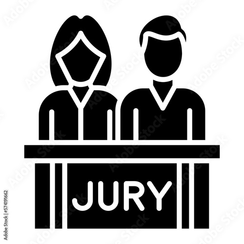 Jury Glyph Icon