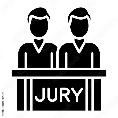 Juror Male Glyph Icon