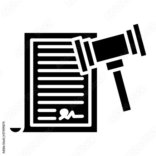 Lawsuit Glyph Icon