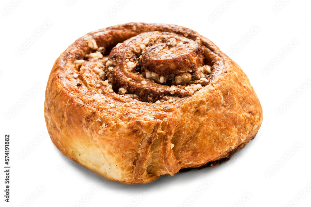 Cinnamon bun isolated