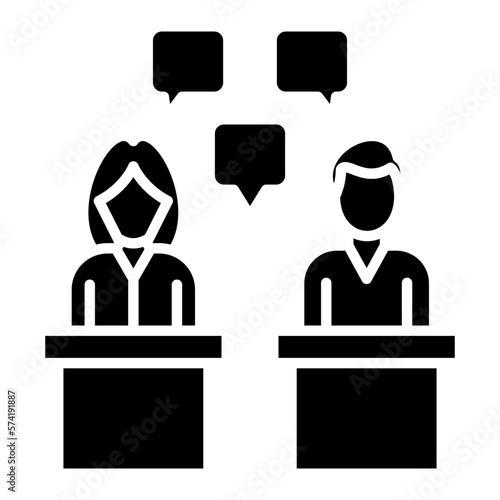 Public Debate Glyph Icon
