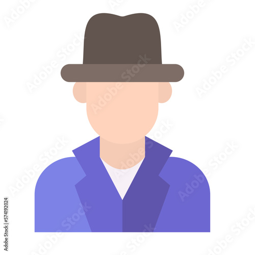 Detective Flat Multicolor Icon