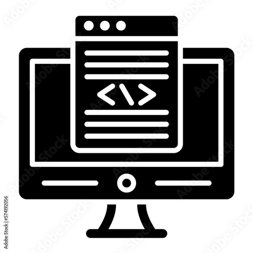 Front End Development Glyph Icon