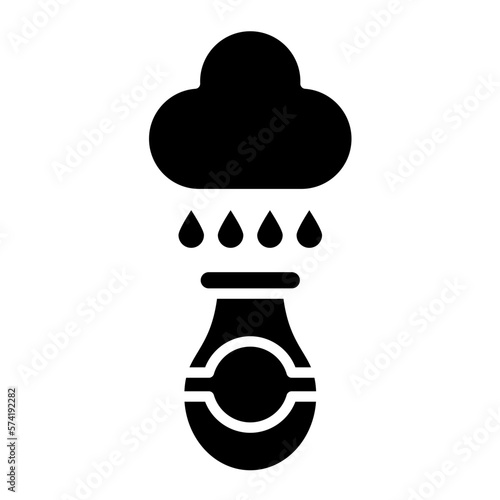 Collecting Water Glyph Icon
