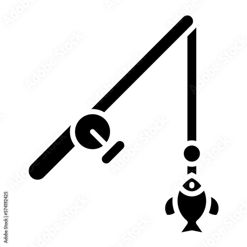 Fishing Glyph Icon