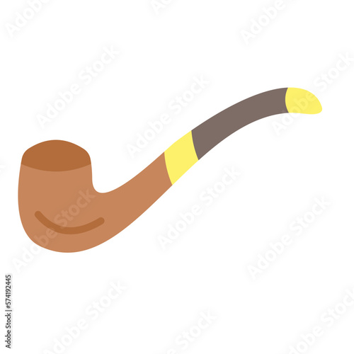 Smoking Pipe Flat Multicolor Icon