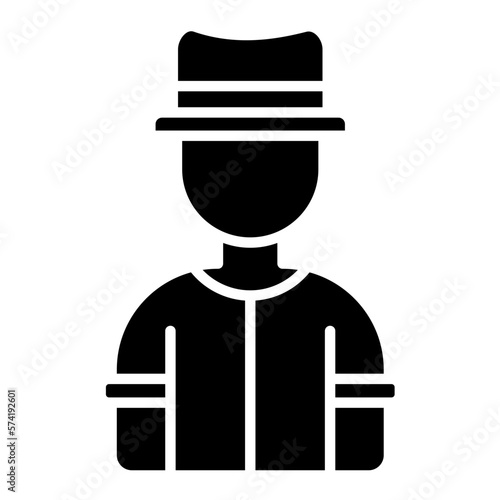 Survivalist Male Glyph Icon