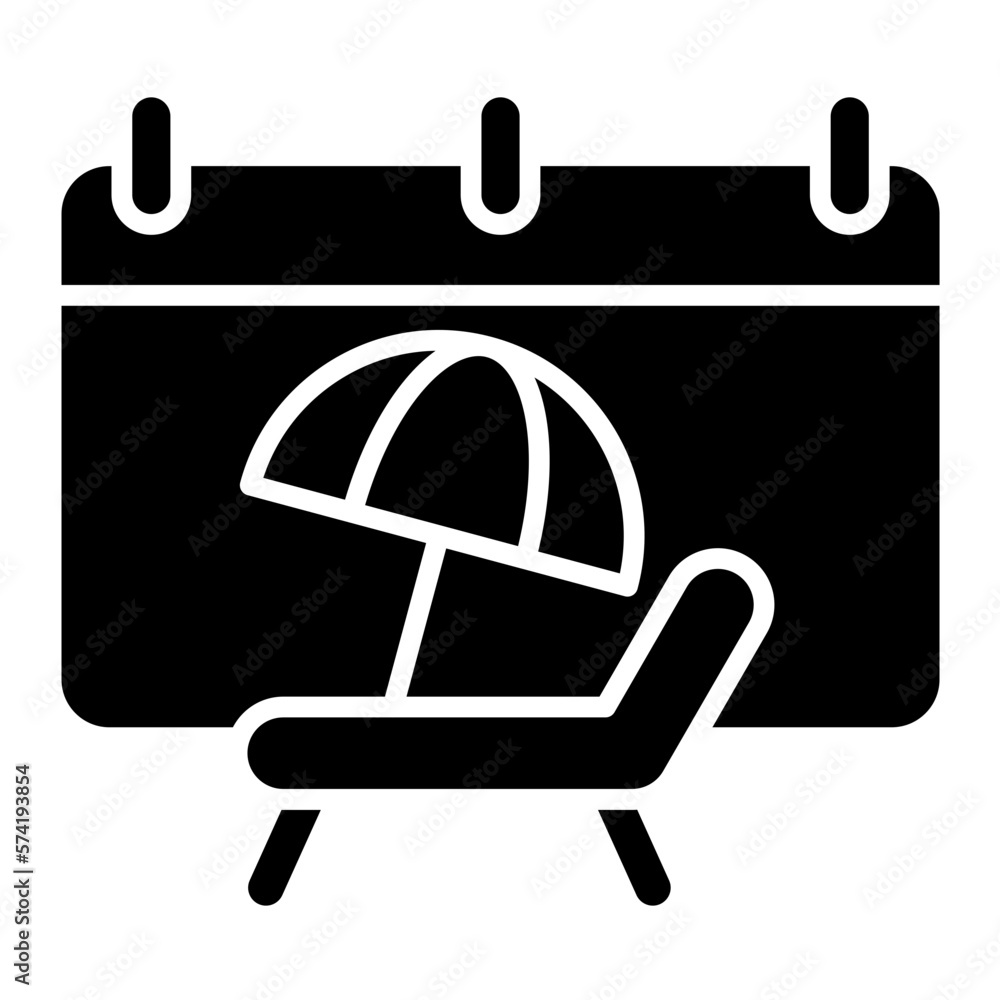 Vacation Glyph Icon