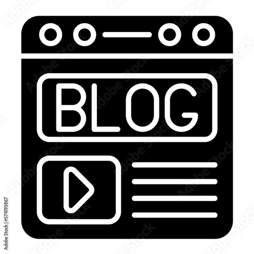 Blogging Glyph Icon