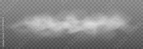 Vector fog or smoke on isolated transparent background. Smoke, fog or cloud png. White smoke png.