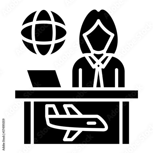 Travel Assistance Glyph Icon