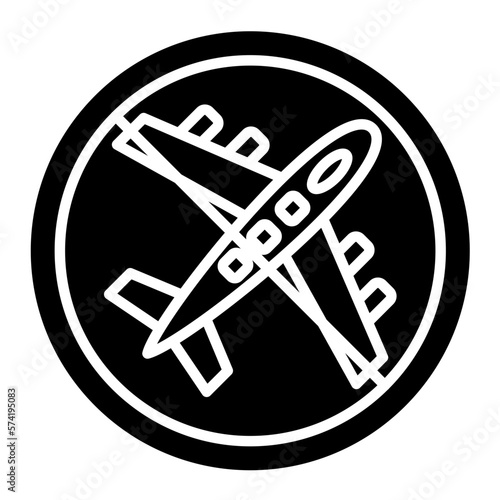 Travel Restrictions Glyph Icon