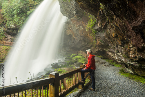 Kennan Harvey Hiking Behind Dry Falls In Nantahala National Forest, North Carolina photo