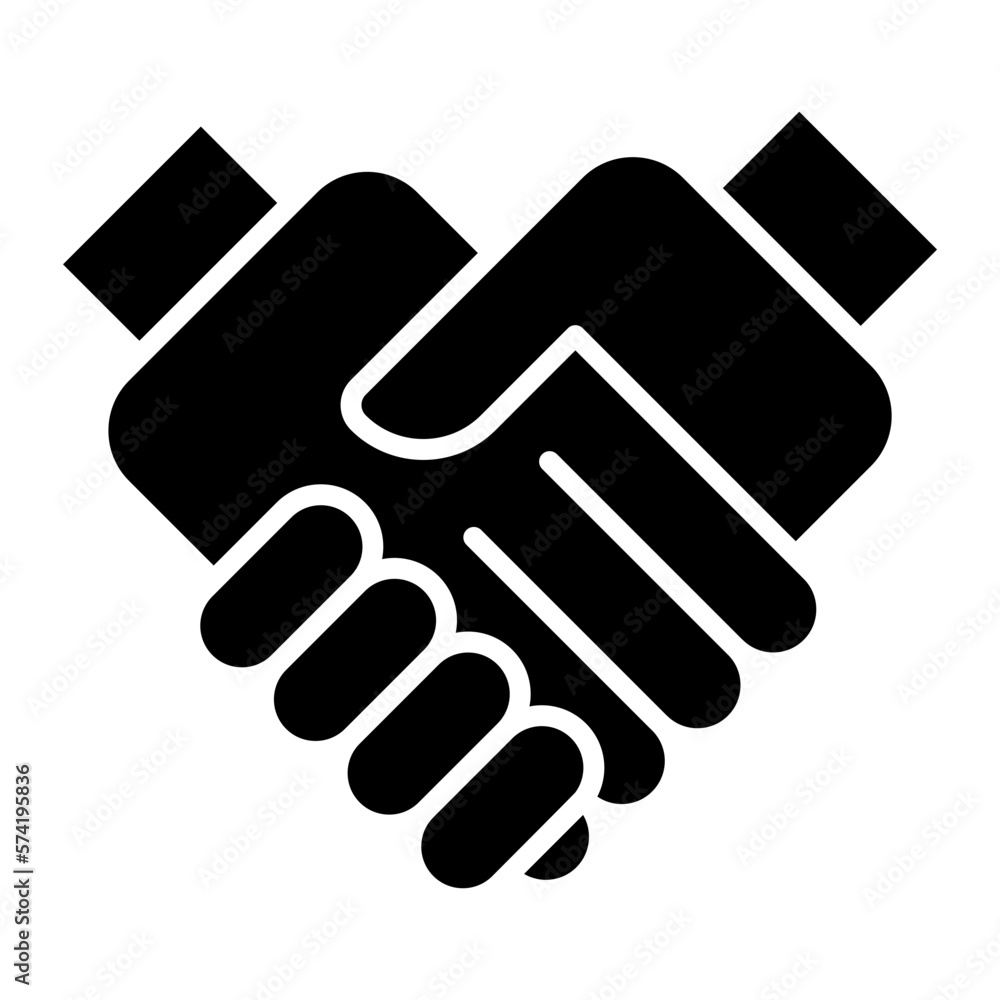 Handshake Glyph Icon