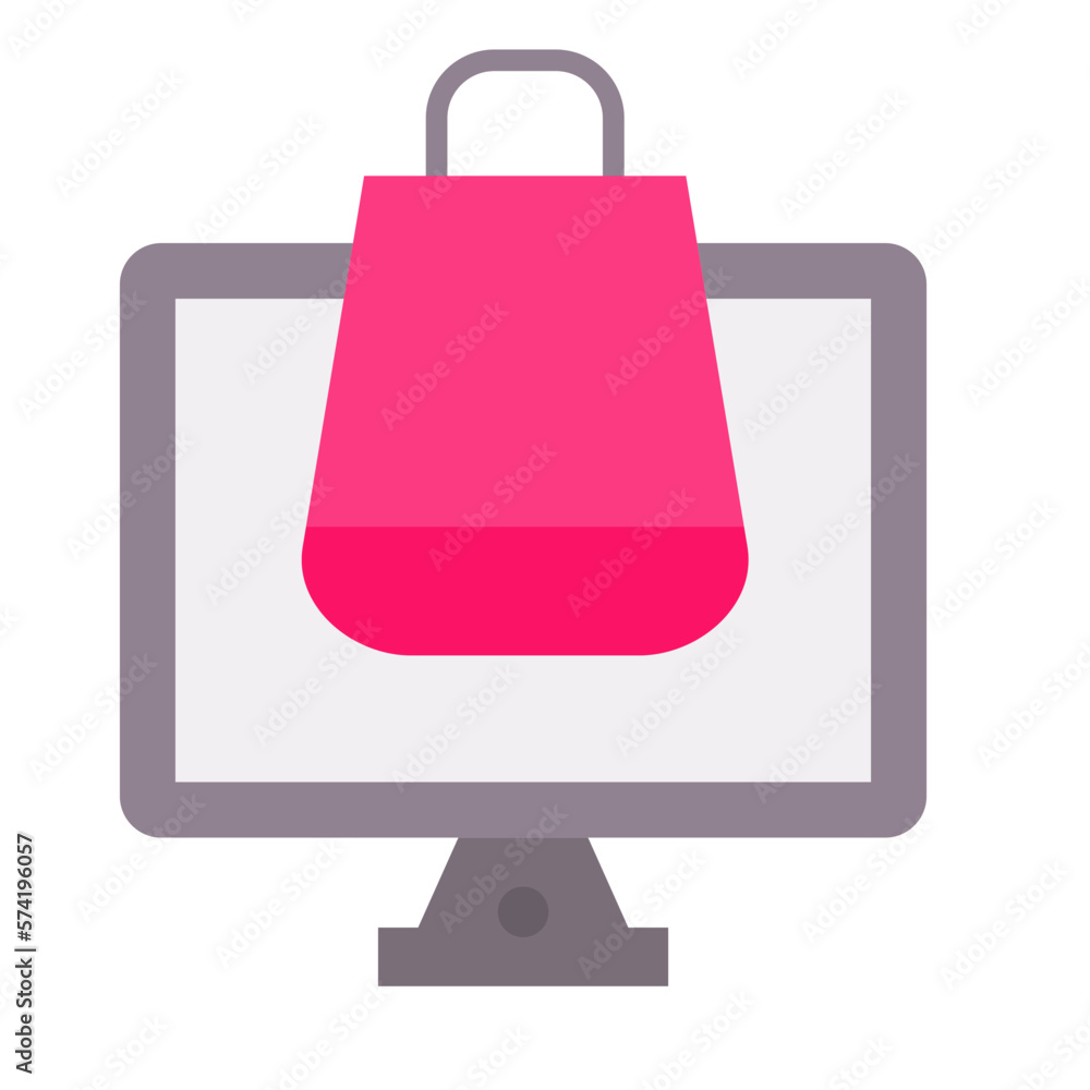 ECommerce Screen Flat Multicolor Icon ECommerce Screen Flat Multicolor Icon