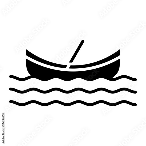 Canoeing Glyph Icon