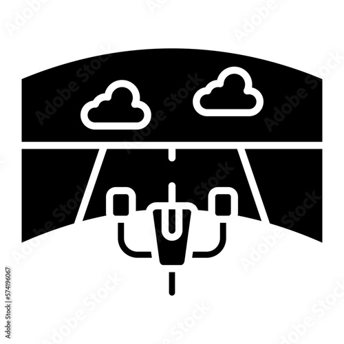 Motion Simulator Glyph Icon