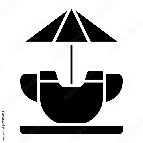 Cup Ride Glyph Icon