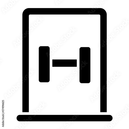 Home Gym Glyph Icon