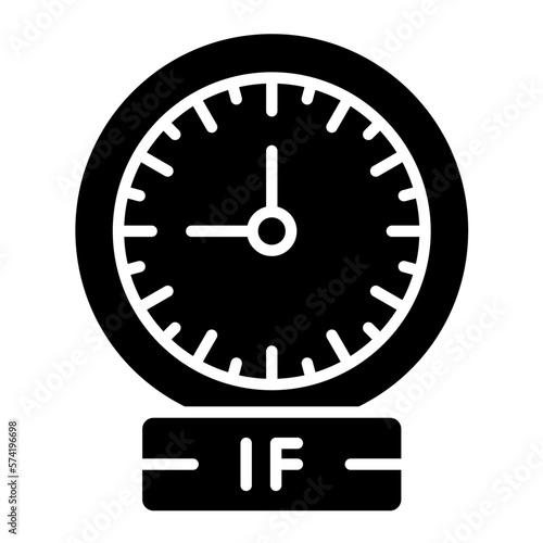 Intermittent Fasting Glyph Icon