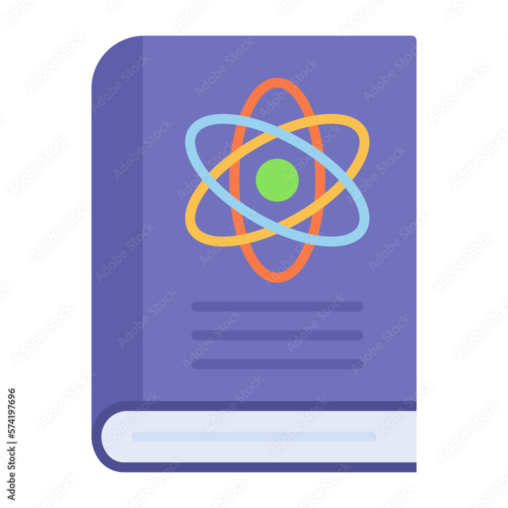 Physics Book Flat Multicolor Icon Physics Book Flat Multicolor Icon