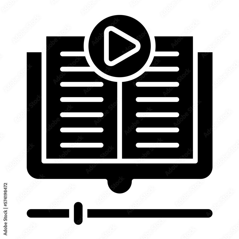 Video Lesson Glyph Icon Video Lesson Glyph Icon