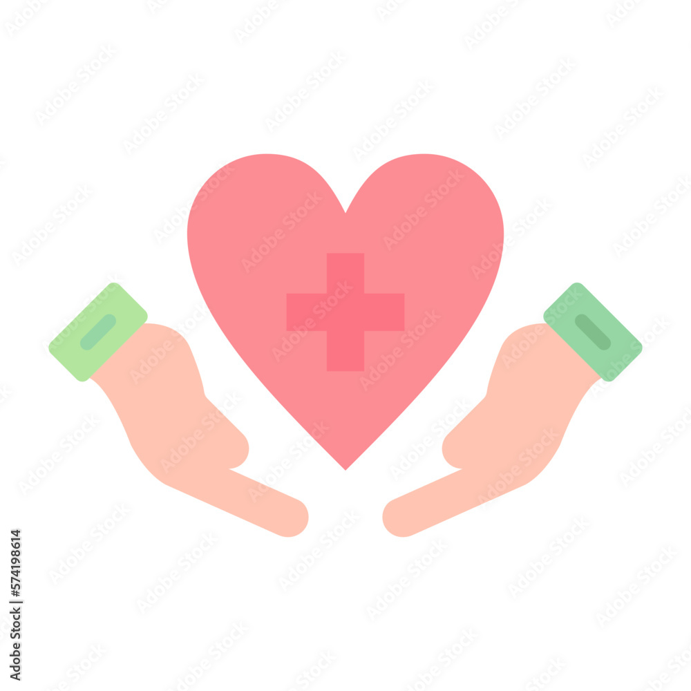 Obraz premium Care Flat Multicolor Icon