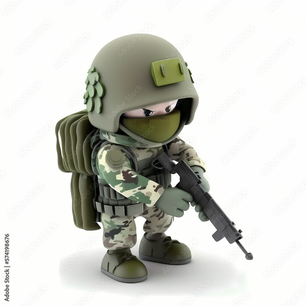 robot soldier with gun