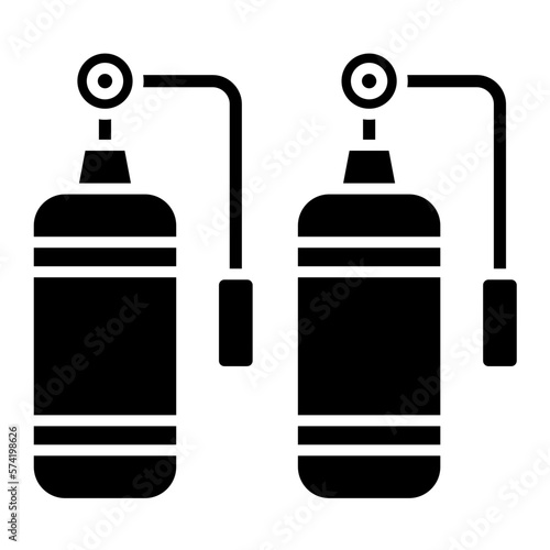 Diving Tank Glyph Icon