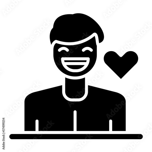 Laugh Therapy Glyph Icon