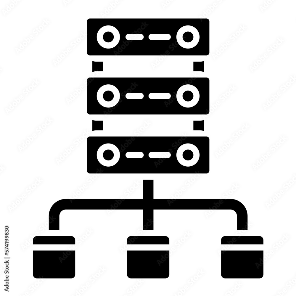 Data Modeling Glyph Icon Data Modeling Glyph Icon