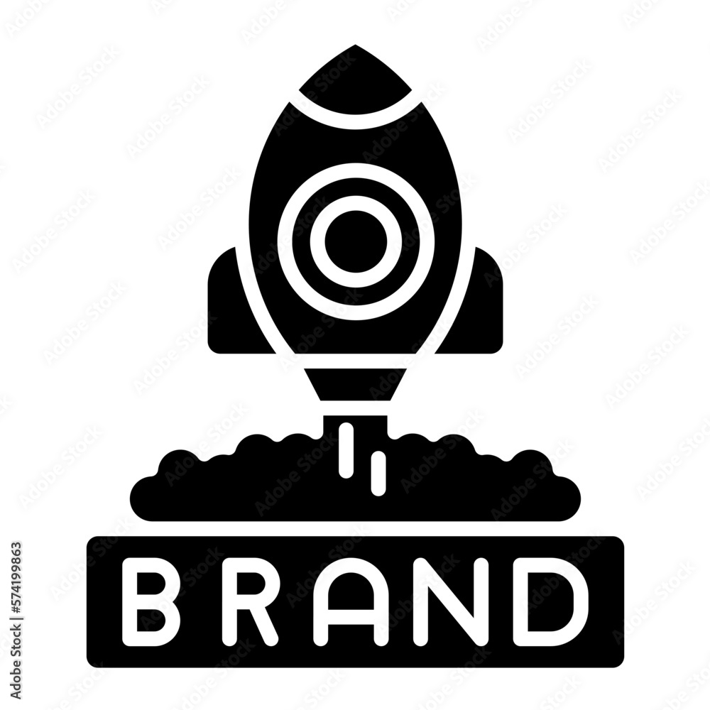 Brand Launch Glyph Icon
