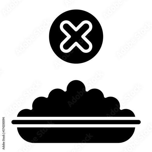 Eating Disorder Glyph Icon