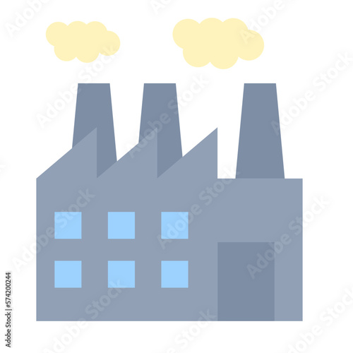 Factory Flat Multicolor Icon