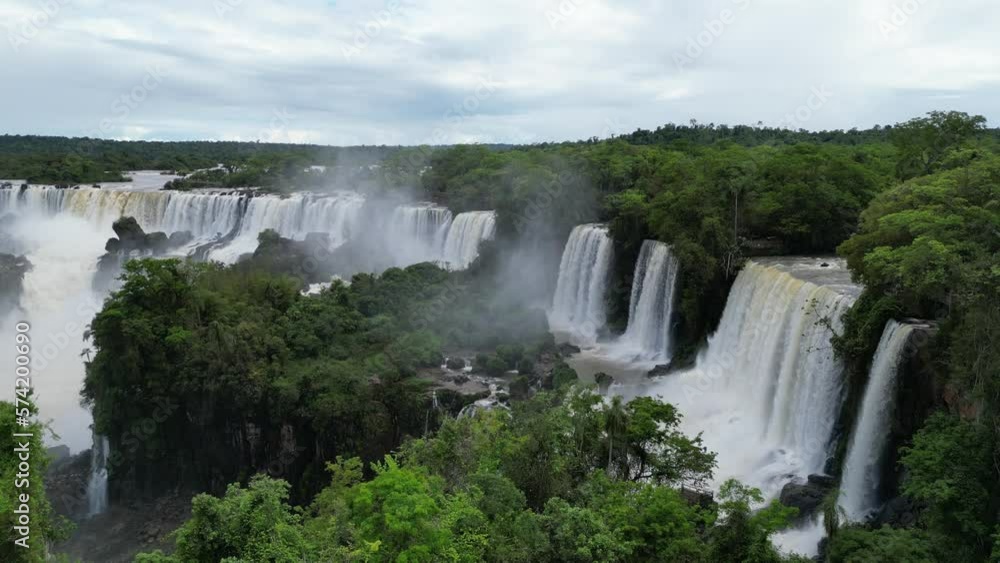 4K Aerial of Iguazú Falls between Argentina and Brazil. 4K Aerial of Iguazú Falls between Argentina and Brazil.