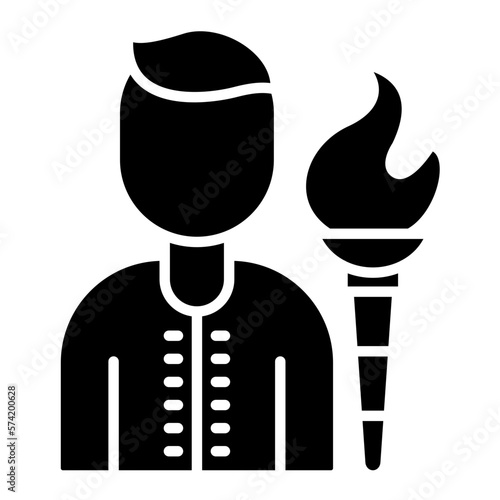 Fire Eater Glyph Icon
