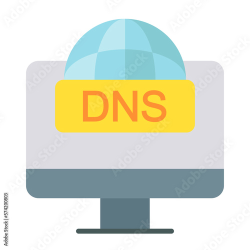 DNS Flat Multicolor Icon